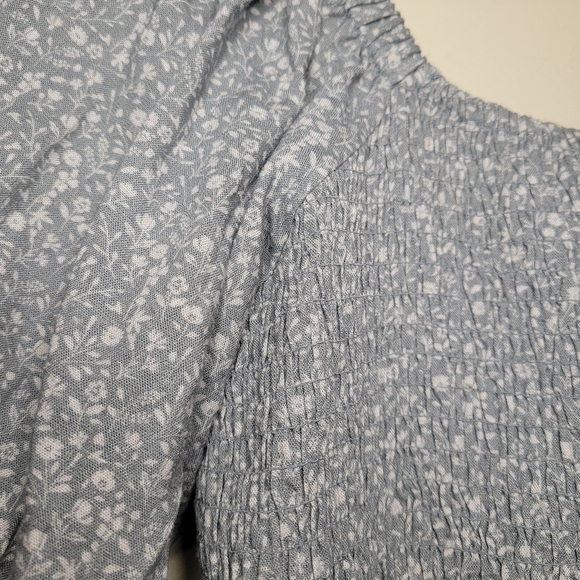 Little Cottonwood 100% linen blue floral parker dress, xsmall - Picture 3 of 6